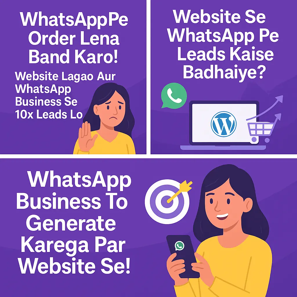 WhatsApp Pe Order Lena Band Karo! Website Lagao Aur WhatsApp Business Se 10x Leads Lo